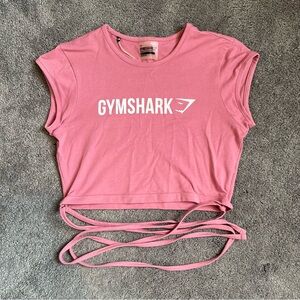 Gymshark Pink Cap Sleeve Muscle Tee Crop